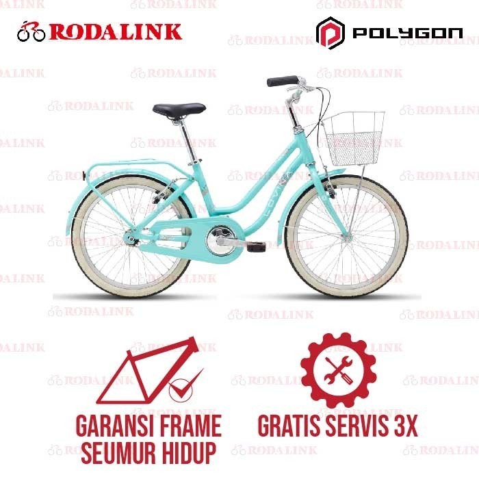 Polygon Sepeda Anak Wanita Lovina 20" Sepeda Anak Keranjang CTB