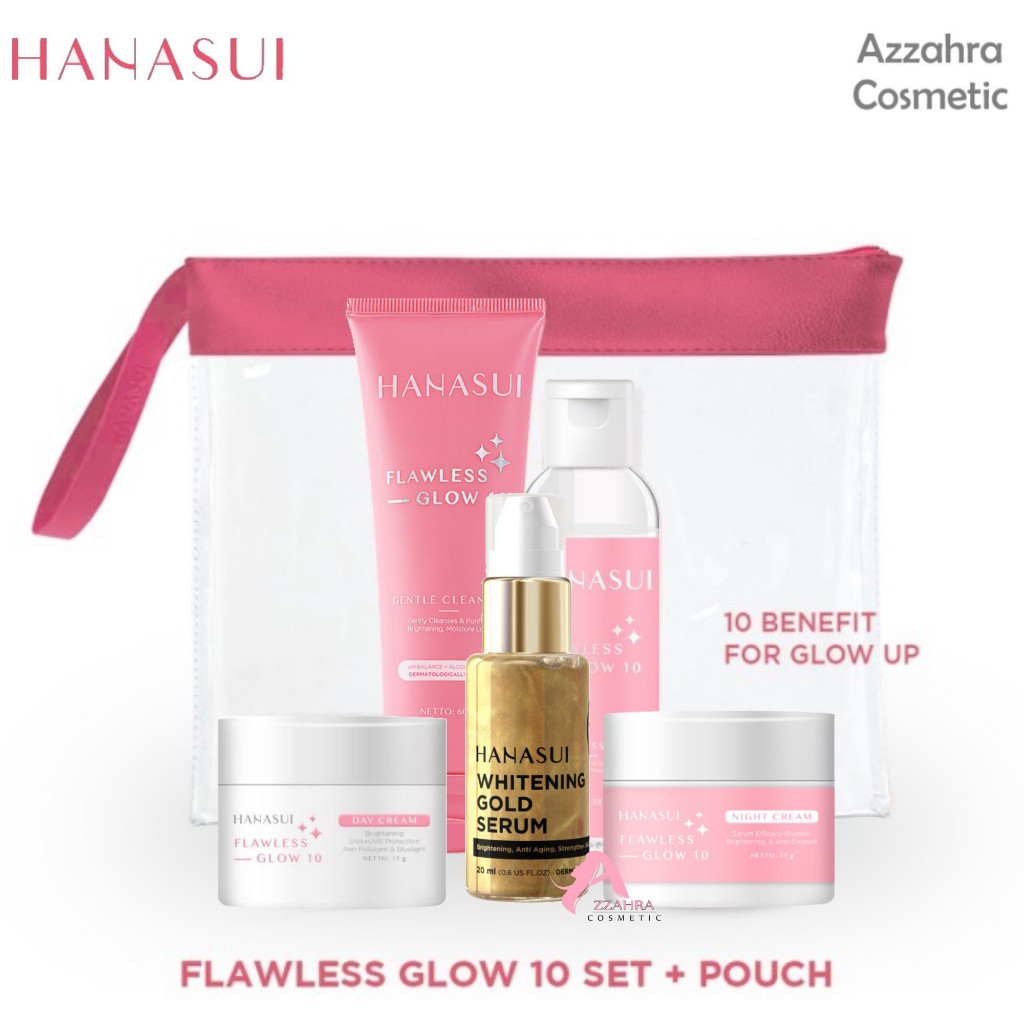 [ NEW LAUNCHING ] TREATMENT SERUM WAJAH HANASUI Flawless Glow 10 + Serum Paket Skincare 5pcs