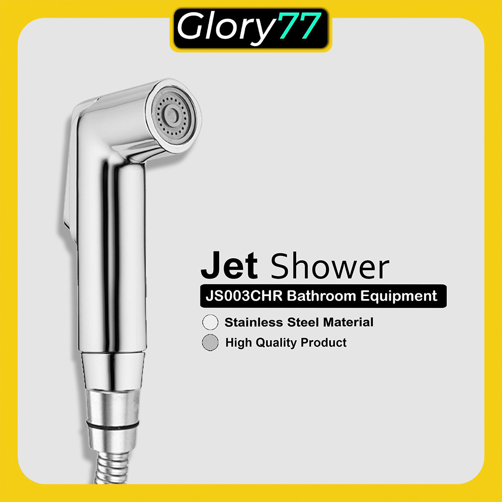 Jet Shower Toilet Spray Gun Premium ABS Chrome Pendek GR194