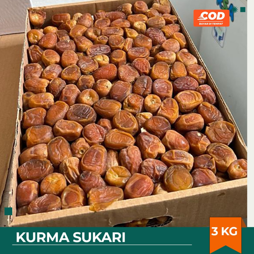 

KURMA SUKARI BASAH DUS 3 KG GRADE A PREUM / KURMA RAJA SUKKARI / KURMA SUKARI 3KG