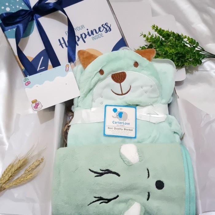 

Ready Hampers bayi SELIMUT HANDUK KARAKTER topi boneka kado baby new born