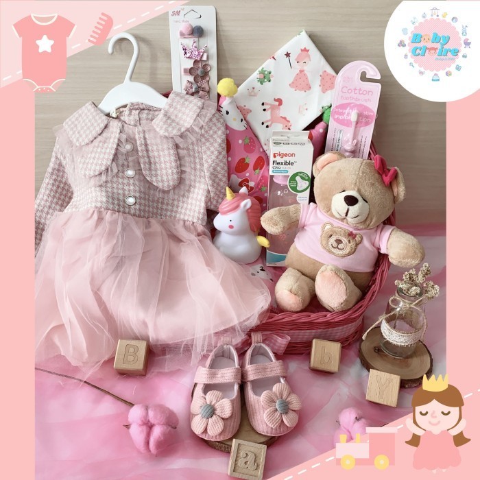 

Ready Hampers baby girl dress, parcel bayi, kado lahiran bayi perempuan