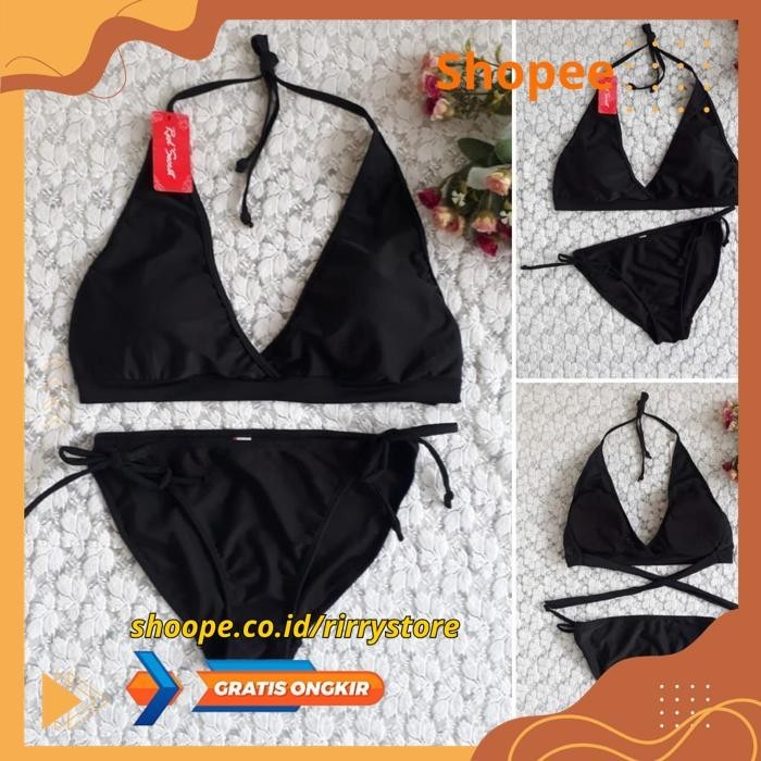 BIKINI PANTAI SEGITIGA BK.3303.XO HITAM - BIKINI PANTAI SEGITIGA BEST QUALITY PRODUCT 