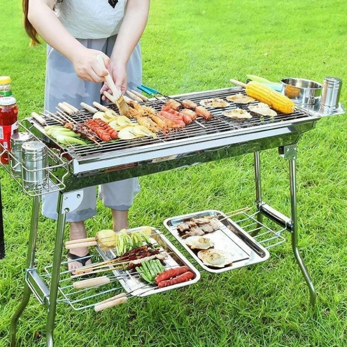 Terlaris X182- Pemanggang Sate, Sosis, Jagung, Camping Bbq Jumbo / Tempat Bakar Promo Terbaru