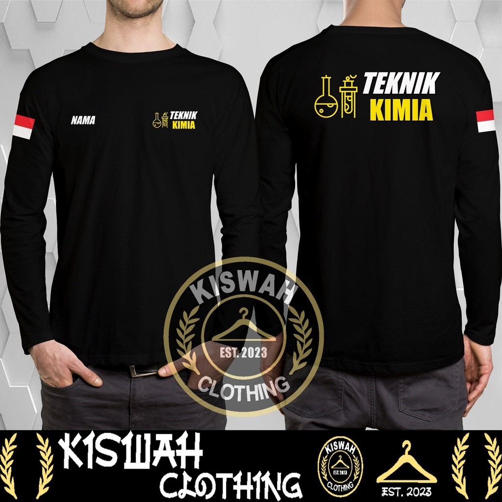Kaos Tshirt Teknik Kimia Gratis Nama Kamu Lengan Panjang Baju Distro