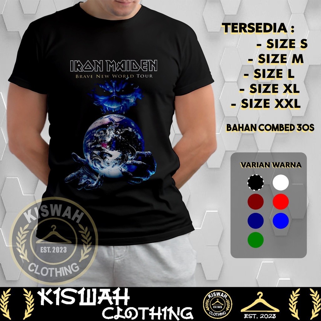 Kaos Tshirt Iron Maiden Brave New World Baju Distro