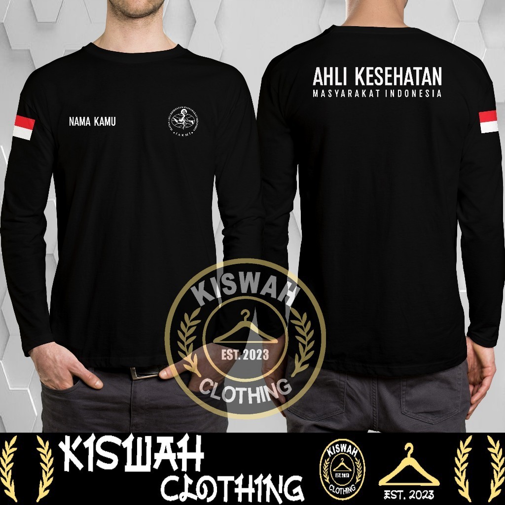 Kaos Tshirt IAKMI Ikatan Ahli Kesehatan Masyarakat Indonesia Gratis Nama Lengan Panjang DB Kaos Dist