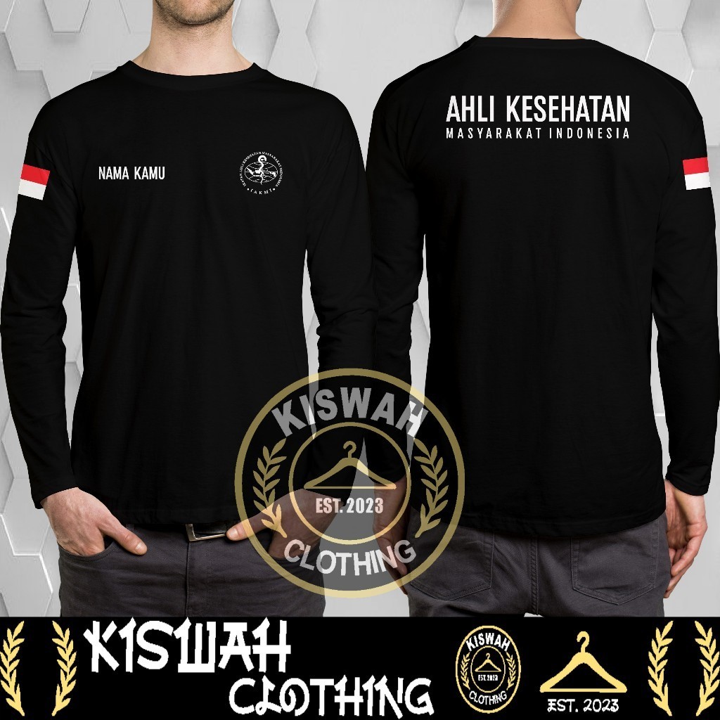 Kaos Tshirt IAKMI Ikatan Ahli Kesehatan Masyarakat Indonesia Gratis Nama Lengan Panjang DB Kaos Dist