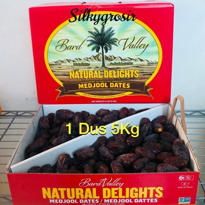 

Kurma - Natural Delight Medjool Dates 5Kg - Kurma Medjool Premium Jumbo