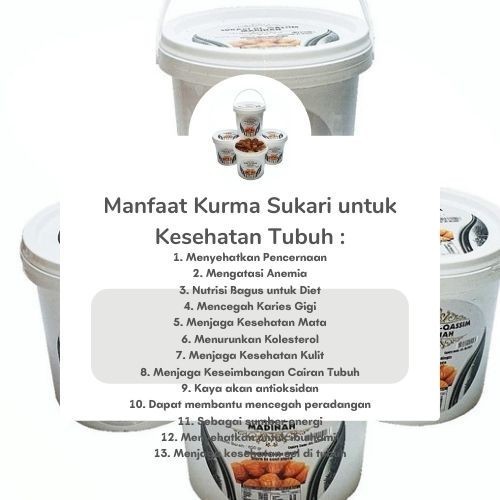 

Kurma - Kurma Sukkari Sukari Ember 850 Gram Original