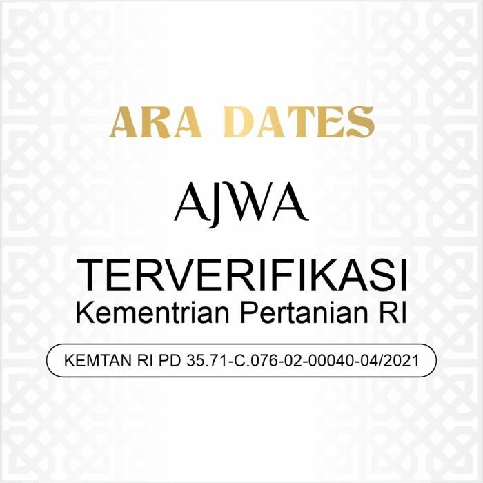 

Kurma - Kurma Ajwa Ara Dates 1Kg Original