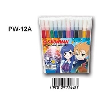 

SPIDOL SNOWMAN 12 Set WARNA WARNI PASTEL PW-12A MARKER PW 12A MURAH AWET GROSIR ATK ECERAN SEKOLAH
