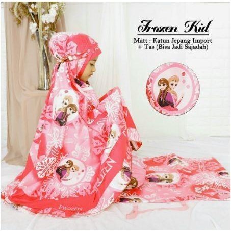 BISA COD - MUKENAH SHOLAT ANAK, MOTIF KARAKTER FROZEN USIA 3- 12 TAHUN