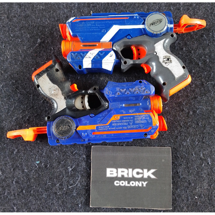 Nerf N-Strike Elite Firestrike var biru Tembakan Mainan Anak