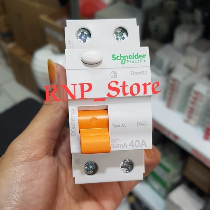 DOMAE ELCB/RCCB 2 POLE 40 AMPER 30MA SCHNEIDER ORIGINAL