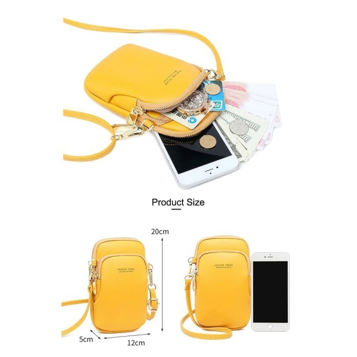 Ready Ts127 Korea Forever Young Mini Mobile Sling Bag Tas Selempang Wanita New Original