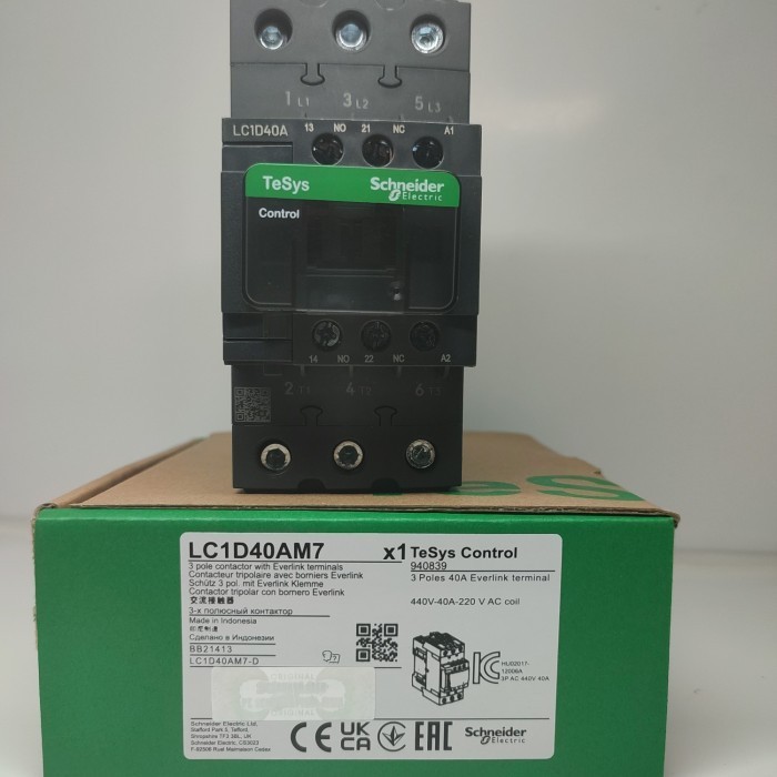 kontaktor Schneider LC1D40a m7 contactor LC1D40am7 LC1D40 am7