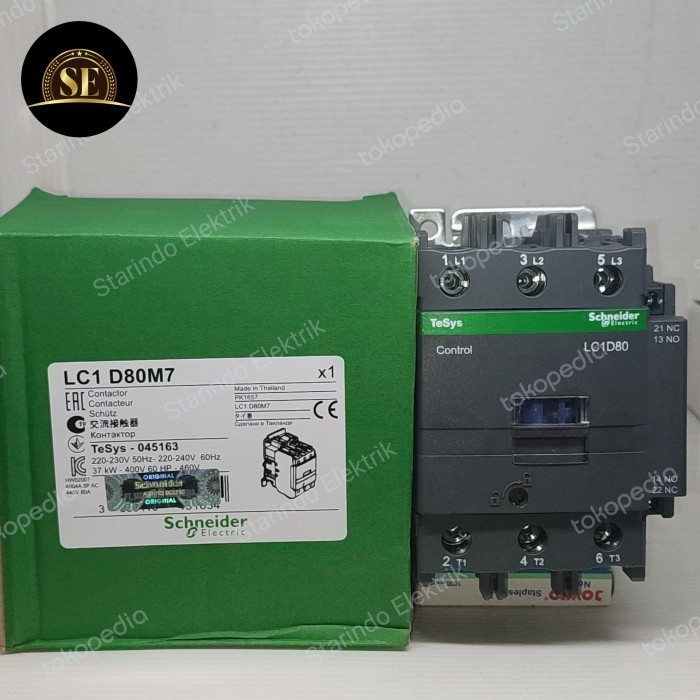 kontaktor Schneider Lc1d80 contactor Schneider Lc1-d80