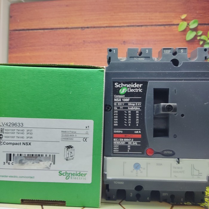 Promo MCCB Schneider NSX100F 3x50A LV429633 NSX 100 F 3P 50A Murah