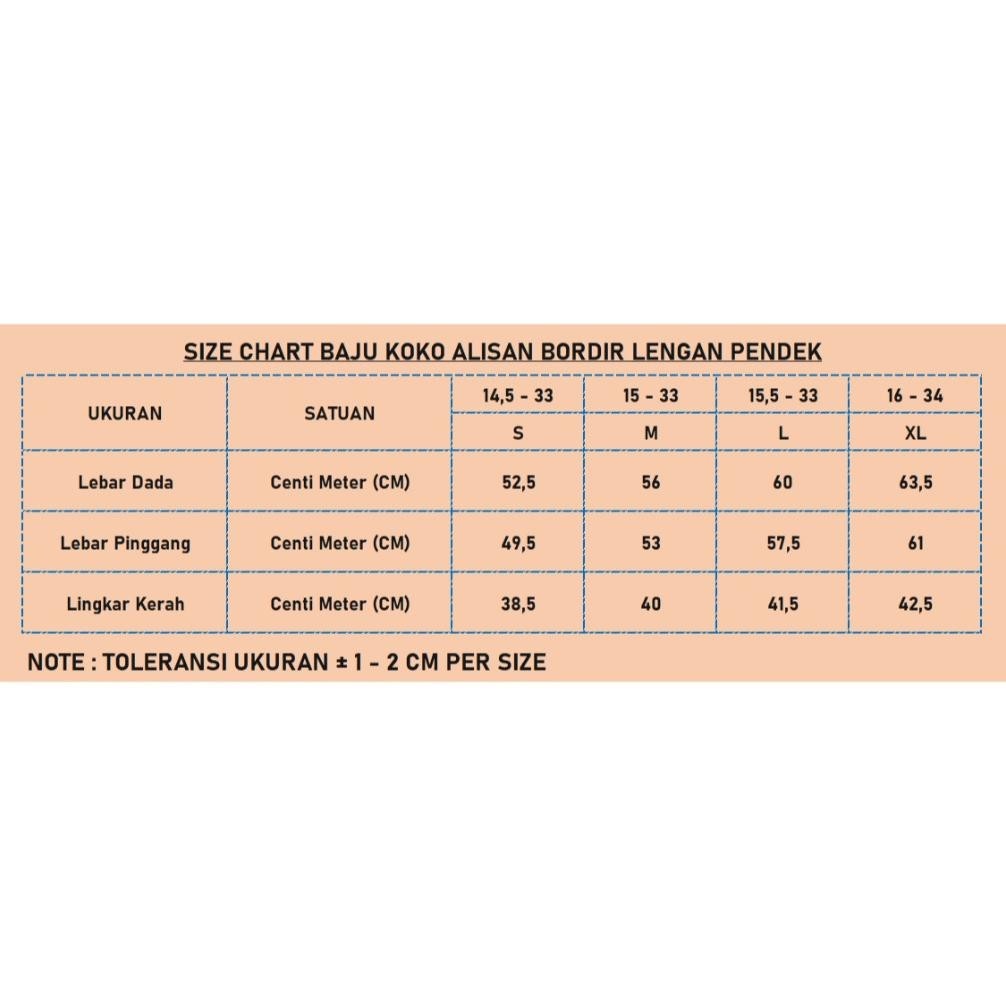 MILIKI BAJU PRIA KOKO ALISAN BORDIR LENGAN PENDEK TERMURAH