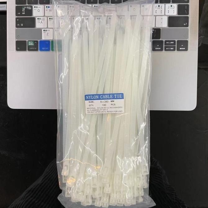 

Kabel Ties Bisa Buka /Reusable Cable Ties Lebel 8Mm*25Cm -Isi 100Pcs Kualitas Premium