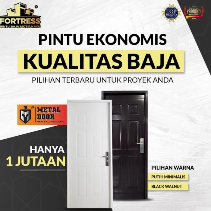 Terlaris PINTU BAJA UTAMA / TIDUR JBS TYPE METAL DOOR 80.01 BY FORTRESS