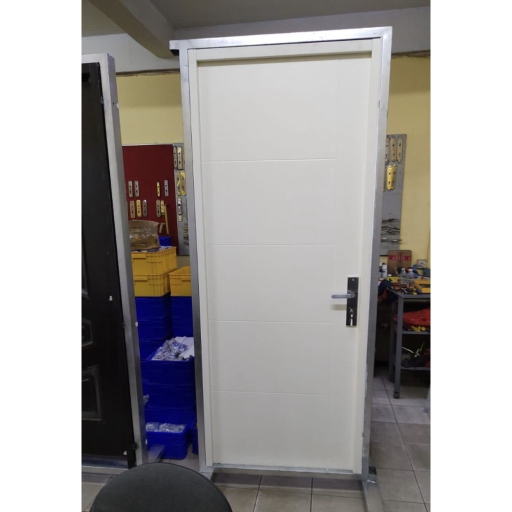 Terlaris PINTU BAJA KAMAR / UTAMA KODAI TX 08(90x206) COKELAT / PUTIH - KANAN
