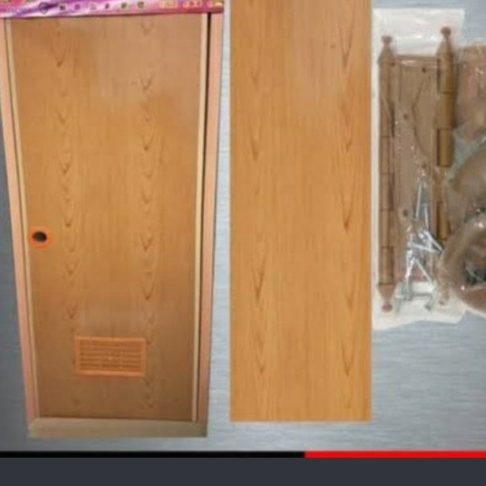 Terlaris Pintu PVC Kamar Mandi Coklat Motif Urat kayu