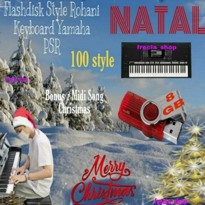 Flashdisk Usb Style Rohani Lagu Natal Keyboard Yamaha Psr