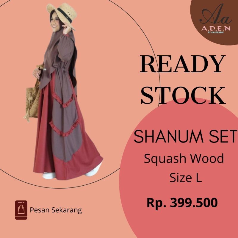 Gamis Set SHANUM by ADEN HIJAB / Gamis branded ori