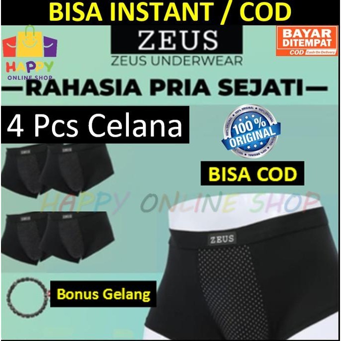 ZEUS Celana Dalam Kesehatan Pria - ZEUS UNDERWEAR- 4 Celana 1 Gelang