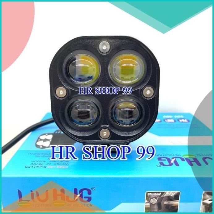 Lampu Tembak Sorot Laser Gun L4Z D4 HJG 4 Mata High Low Kuning Putih 1