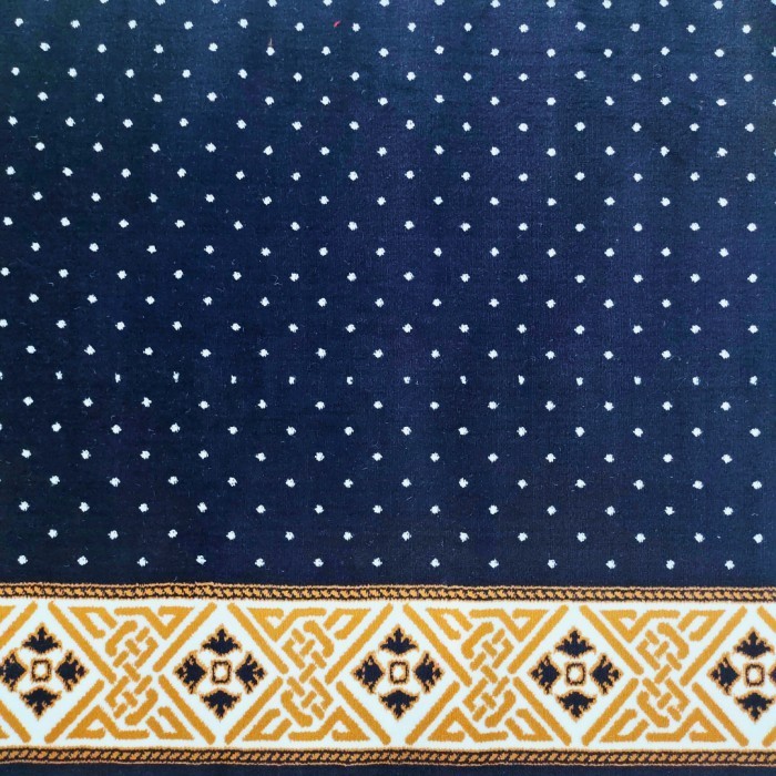 Karpet Masjid Meteran Turki Sajadah Gizem 1453A Motif Biru Navy Bintik