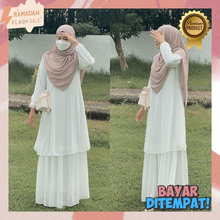 Baju Muslim Wanita Terbaru 2024 Games Dewasa Setelan Maxi Kekinian Hijab Dress Lebaran Idul Fitri Ga