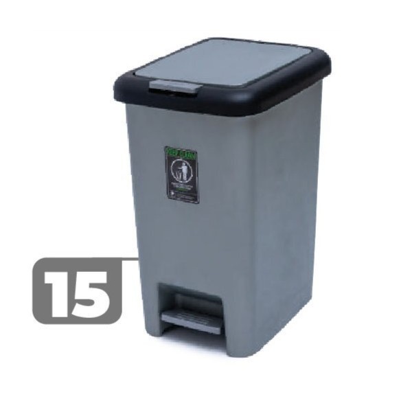 TEMPAT SAMPAH INJAK MODE PUSH 15 LITER ECO TRASH BIN TAIWAN DBI-15