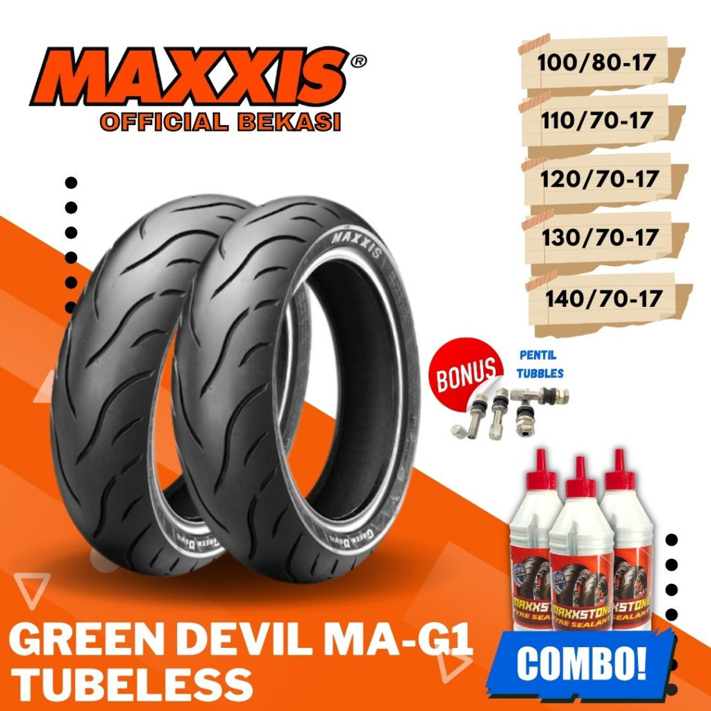 Maxxis Green Devil Ring 17 / Ban Maxxis ( 100/80 / 110/70 / 120/70 / 130/70 / 140/70 ) Ban Tubeless