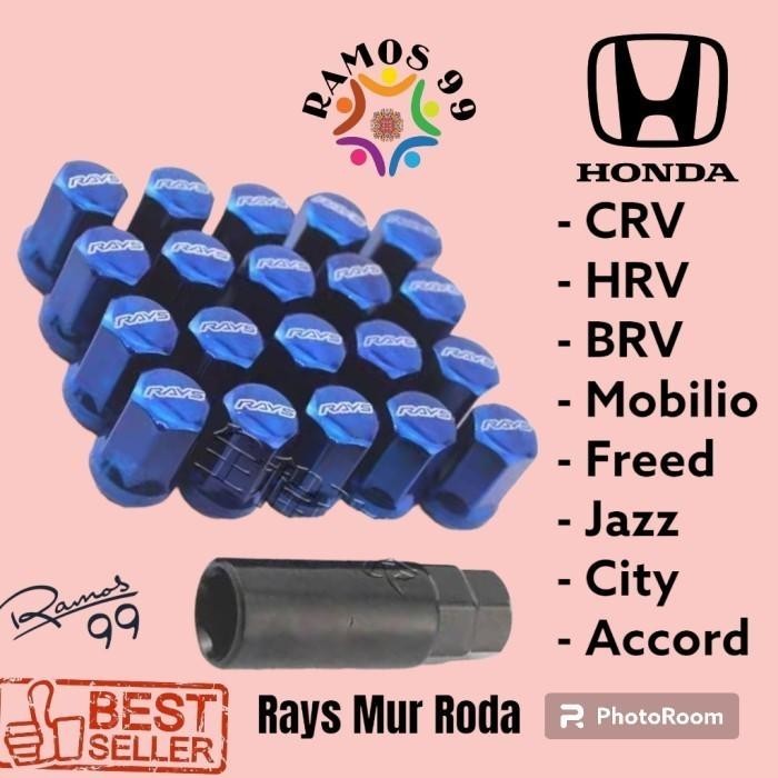 HONDA CITY JAZZ LUG NUT RACING BAUT RODA MUR RAYS VELG MOBIL BAJA