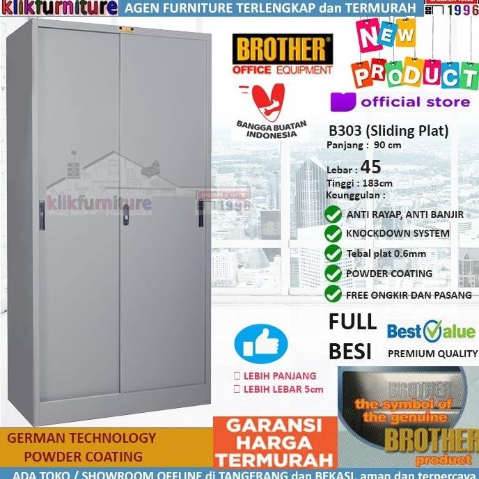 

Best Sales Lemari Arsip Filing Cabinet Besi 2 Pintu Sliding B303 Brother Terbaik