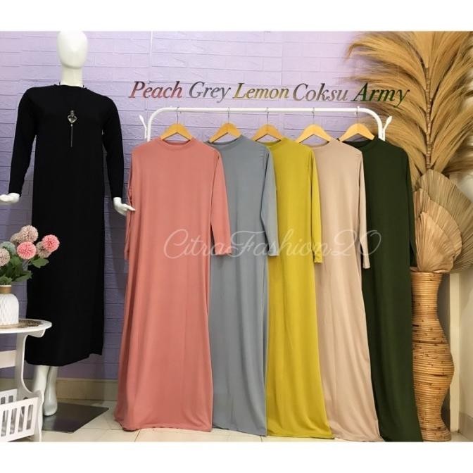 GAMIS MANSET LENGAN PANJANG GAMIS MANSET DALAMAN JERSEY PREMIUM