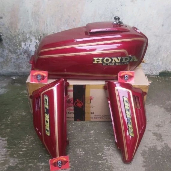 Paket hemat komplit body honda gl 100 gl cepek tangki pres pabrikan impor detail original set cover 