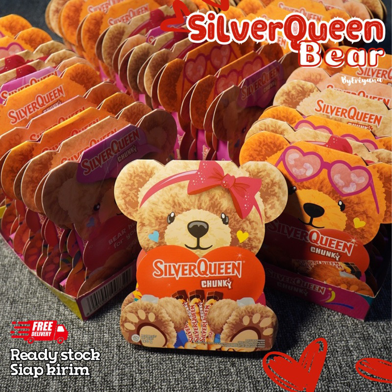 

HF5 SILVERQUEEN BEAR BERUANG CHUNKY BAR COKELAT VALENTINE CASHEW SPECIAL EDITION 3X30 GR C9T