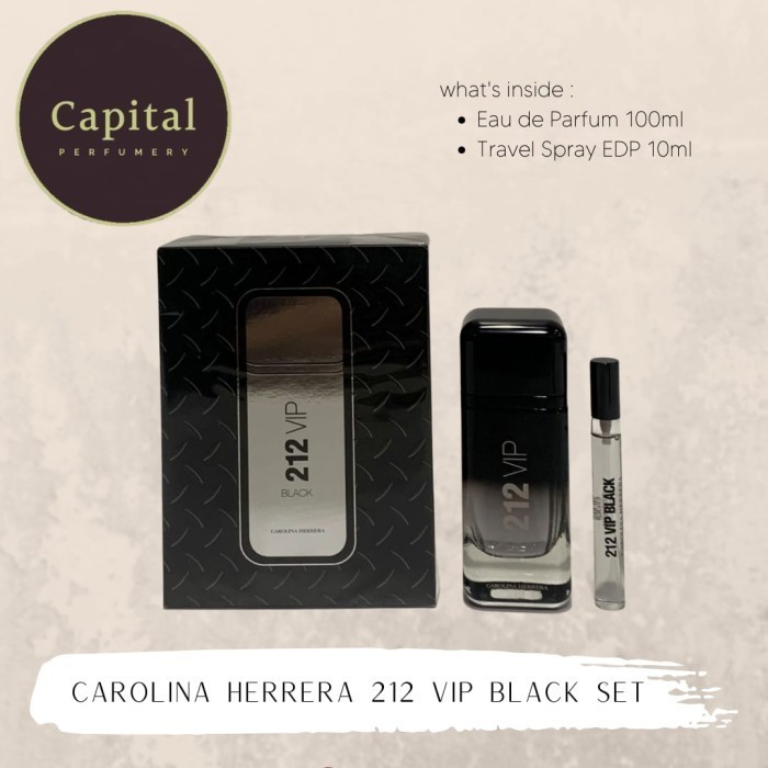 Parfum Original 212 Vip Black Edp For Men Set Original