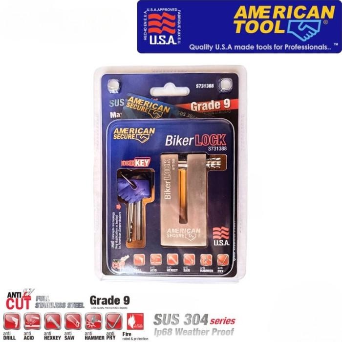 Gembok Kunci Pengaman Cakram Motor American Tool Secure