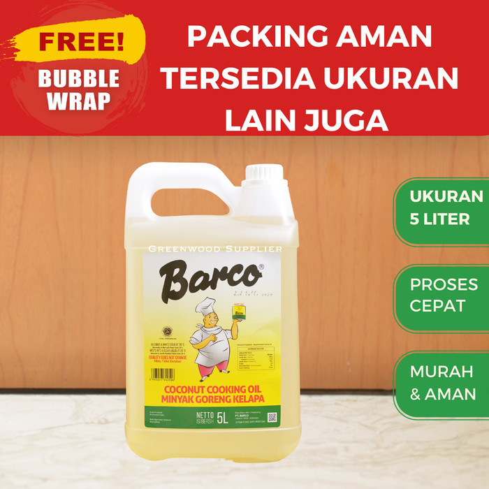 

Barco Minyak Goreng Kelapa / Coconut Oil - 5 Liter [Sameday] Original Dan Terpercaya