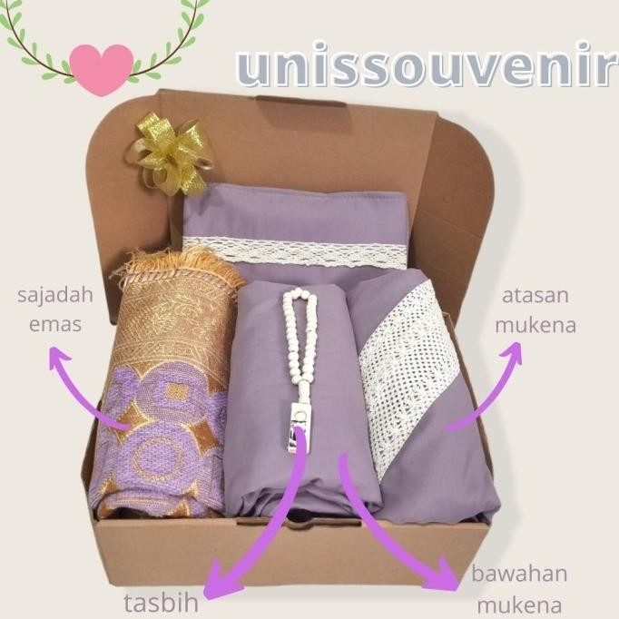 

Hampers Box Mukena Lengkap Sajadah Souvenir/Gift/Wedding/Tukar Kado