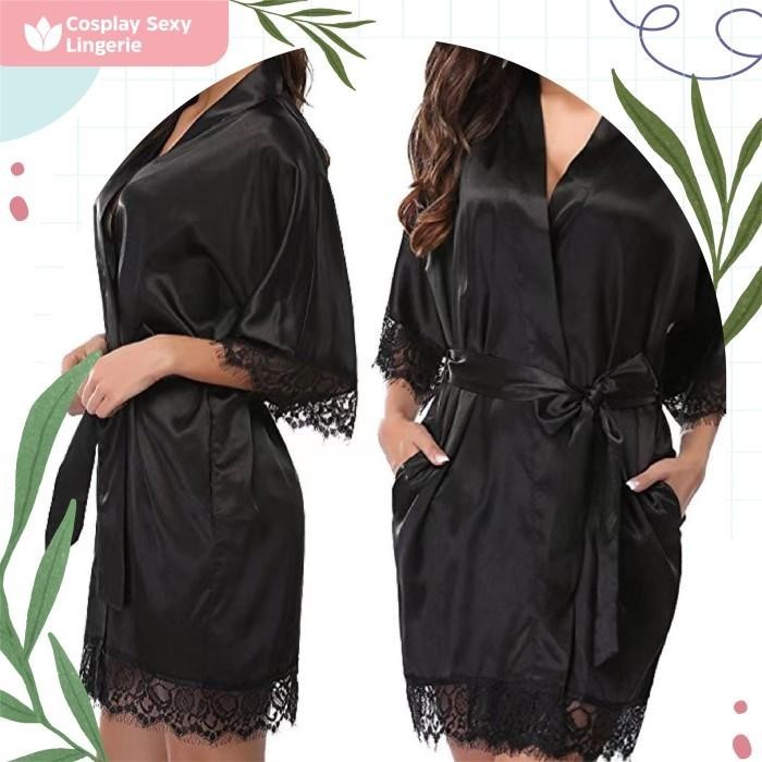 Lingerie Sexy Piyama Baju Tidur Wanita Kimono Lingerie Motif Renda Berkualitas