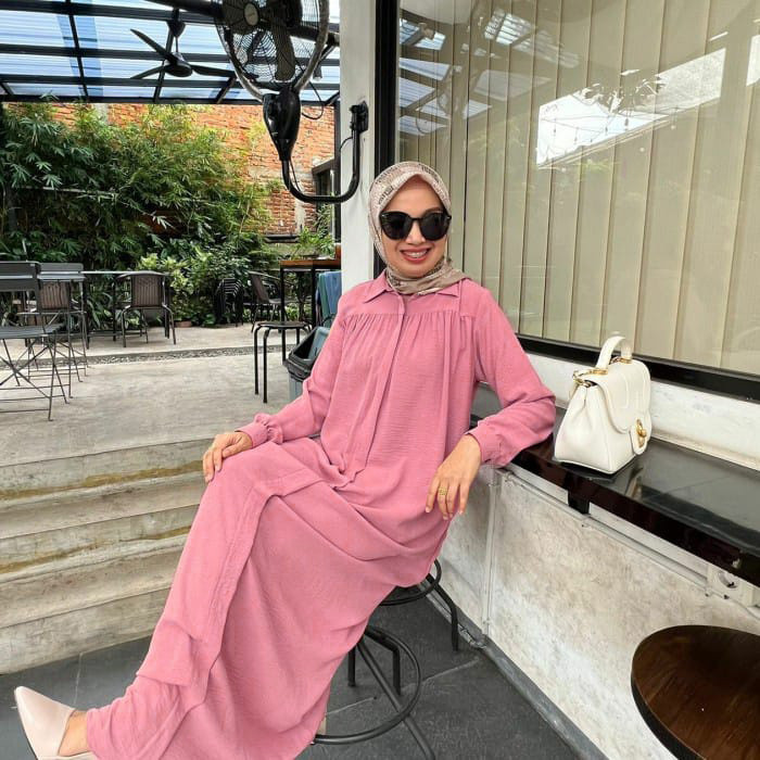 Gamis Wanita Terbaru 2023 Viral Gamiss Putih Adem Games Muslimat Nu Baju Gamis Muslimah Wanita Terba