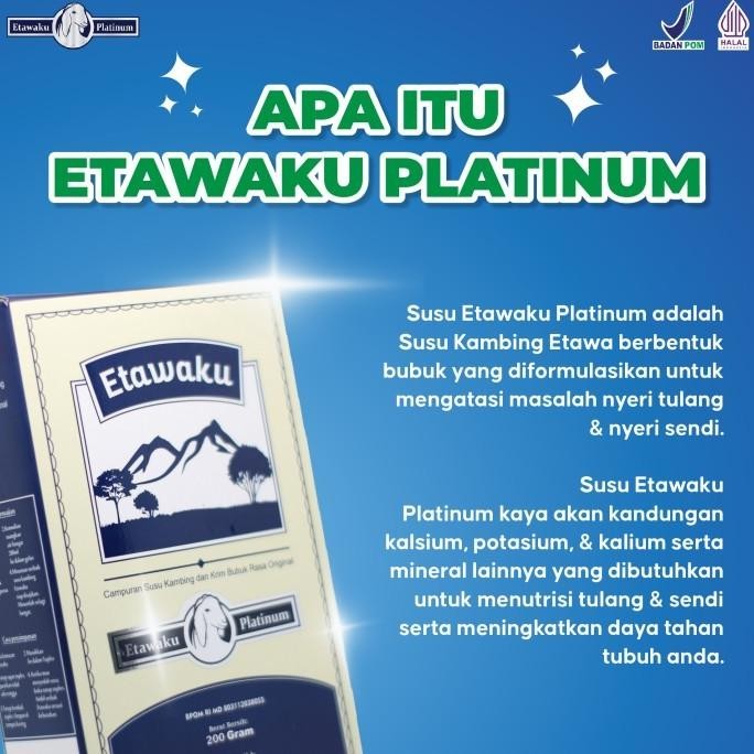 

Special - ETAWAKU PLATINUM Susu Etawa Atasi Nyeri Tulang 1 Box !!