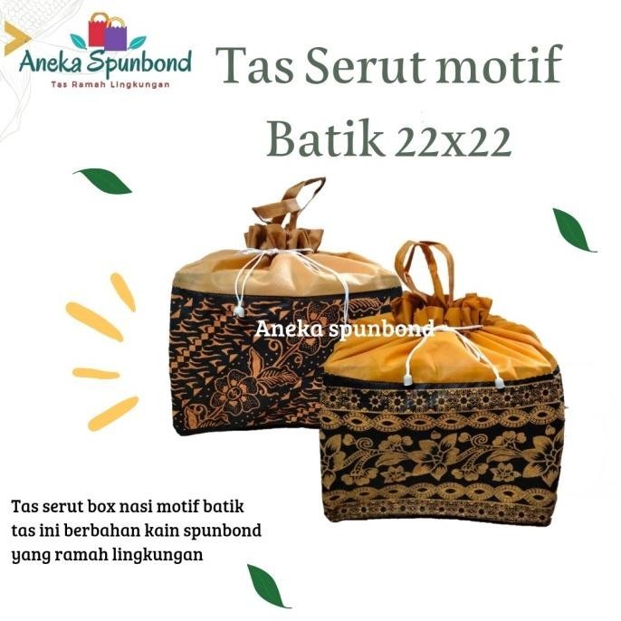 

New - Tas spunbond Serut Motif batik 22 x 22 (12pcs) !