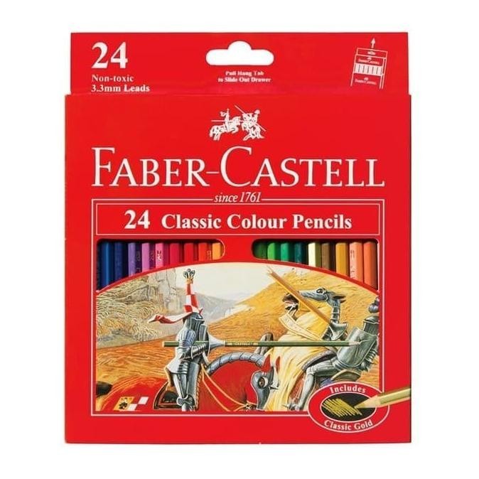 

Miliki - Faber castell Pensil 24 warna - Tanpa Bubble .,